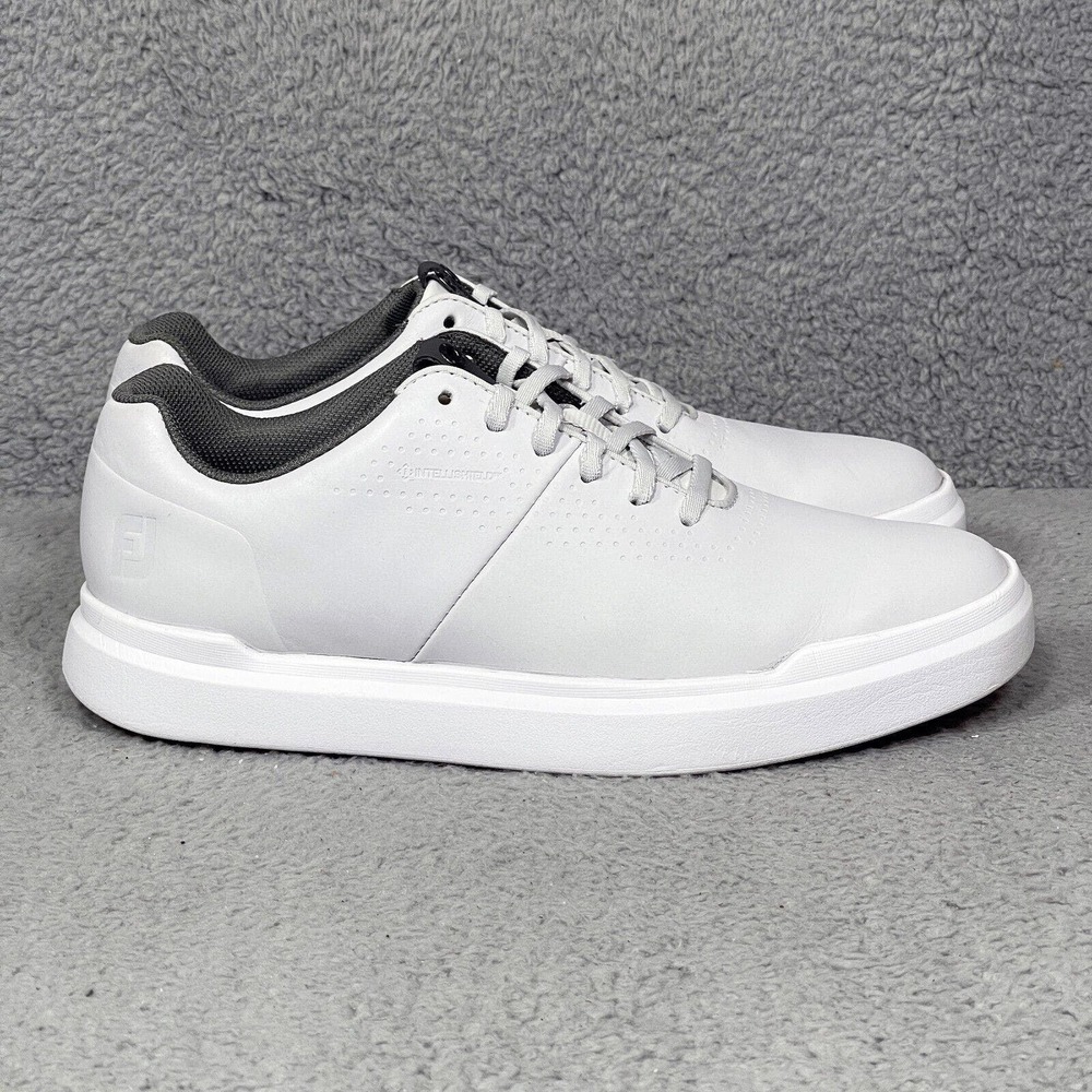 FootJoy Contour Casual Mens Size 8.5 Golf Shoes White Leather Waterproof 54088